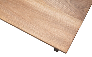 wooden cutting board on isolated white background