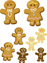 Gingerbread people with variations