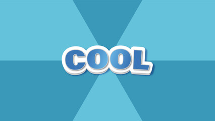a text effect with a blue "cool" theme that cools the design