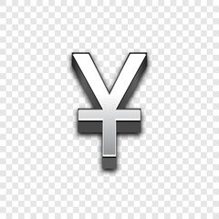 Obraz premium Yuan 3d sign illustration isolated.