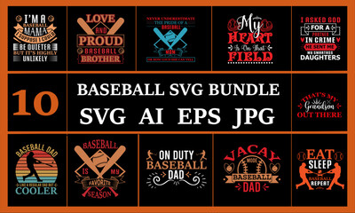 Baseball Svg Bundle  illustration Funny Design