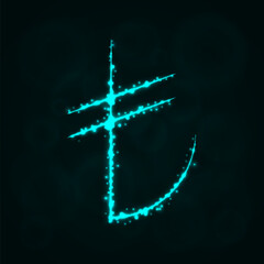 Obraz premium Lira Sign silhouette of lights