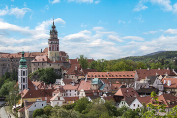 Obraz premium Nice view of the historic center of Cesky Krumlov, Czech Republic