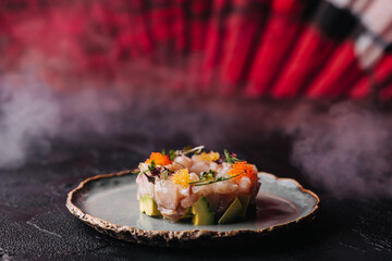 cake with strawberry and chocolate