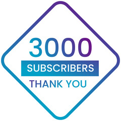 Banner thank you 3000 subscribers