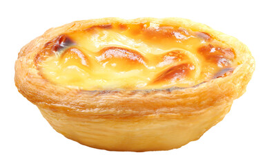 Egg tart isolated. PNG transparency