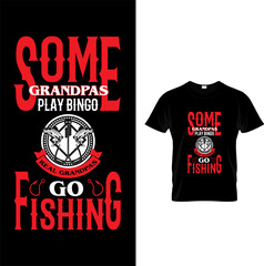 Vintage typography fishing t shirt graphic design