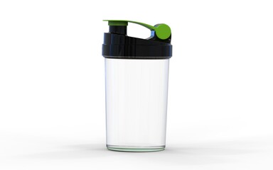 gym bottle or shaker lighter isolated on white