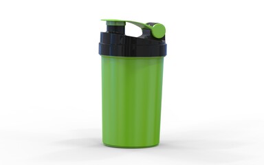 gym bottle or shaker lighter isolated on white
