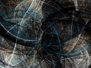 abstract chaotic fractal background 3D rendering illustration