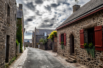 Breton Village Saint Suliac In Department Ille et Vilaine In Brittany, France