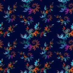 Fractal floral pattern in Indian style