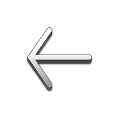 Arrow 3d vector icon. Raised symbol illustration.