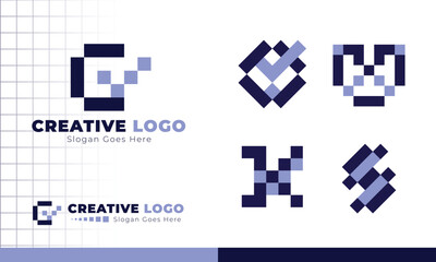 pixel logo for company