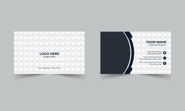 Creative and Clean Corporate Modern Business Card Design Template Business Card Name card Visting Card Simple Flat Vector Design Vector Illustration Print Template.