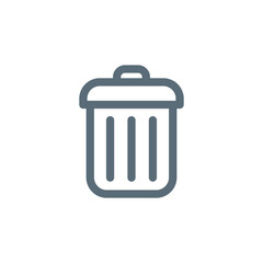 Trash Bin Icon Vector Template