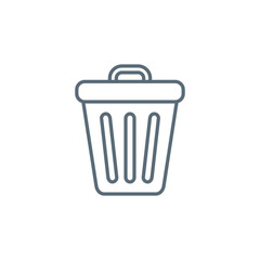 Trash Bin Icon Vector Template