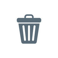 Trash Bin Icon Vector Template