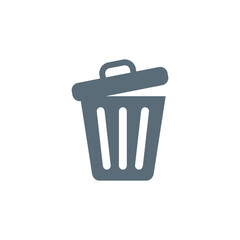 Trash Bin Icon Vector Template