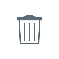 Trash Bin Icon Vector Template