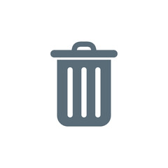 Trash Bin Icon Vector Template