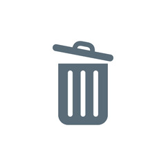 Trash Bin Icon Vector Template