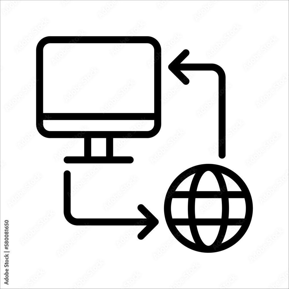 Aufkleber synchronisation icon. simple element illustration. synchronisation symbol design template. vector il