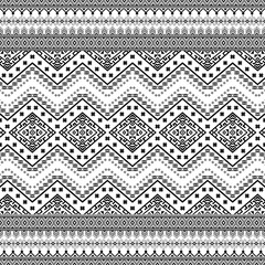 Floral cross stitch embroidery on background.geometric ethnic oriental seamless pattern traditional.Aztec style abstract  illustration.design for texture,fabric,clothing,wrapping,print