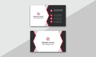 Naklejka na ściany i meble Modern Business Card, Creative and Clean Business Card Template, modern business card template, Luxury business card design template, Personal visiting card, Futuristic business card design