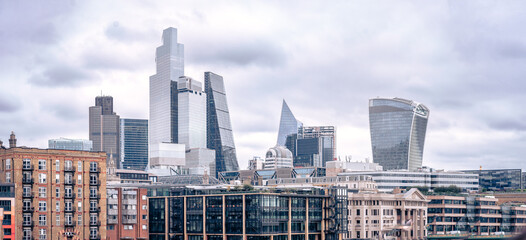 Landscape of London City panoramic photo