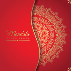 Luxury mandala background with premium vector