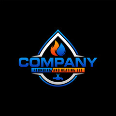 plumbing service and mechanic logo template