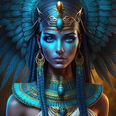 Egyptian goddess Isis, Generative AI - 580086452