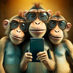 małpy - obrazy, fototapety, plakaty
