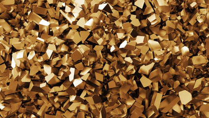 Gold metal background. Brushed metallic texture. 3d rendering