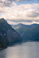 Landscape view of the Geirangerfjord, Norway