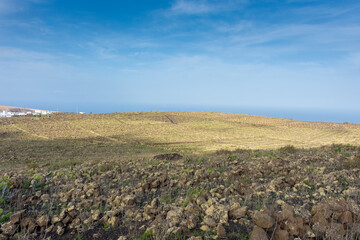 Volcanic landscape of Lanzarote,  Spain