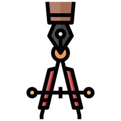 Fototapeta premium compass line icon,linear,outline,graphic,illustration