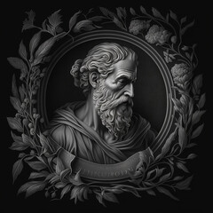 Fototapeta na wymiar Ancient Greek philosopher Gorgias. Created with Generative AI technology.