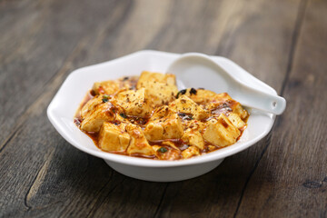 Chinese mala tofu ( numbing and spicy bean curd)