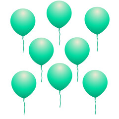 balloons isolated on white