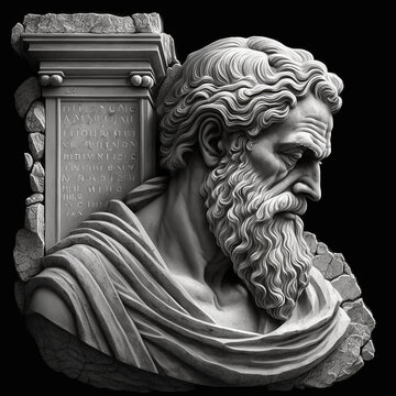Ancient Greek philosopher Xenophon. Created with Generative AI technology.