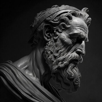 Ancient Greek philosopher Xenophon. Created with Generative AI technology.