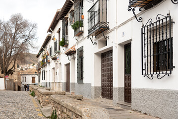 Fototapeta na wymiar Streets of Albaicin in Granda, Andalusia, Spain