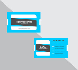 Set of new modern business card print templates Double-sided creative design.Horizontal Vector illustration Personal visiting card with company logo. corporate business card 