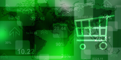 Obraz premium 2d rendering Shopping Cart illustration