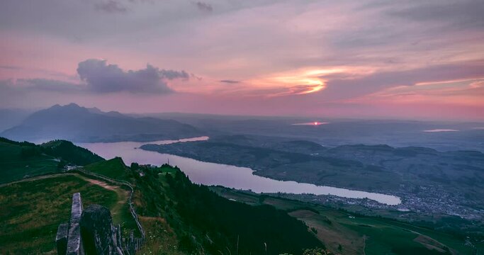 Mount Rigi Purple Sunset