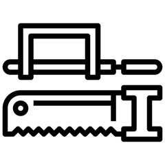 saw line icon,linear,outline,graphic,illustration