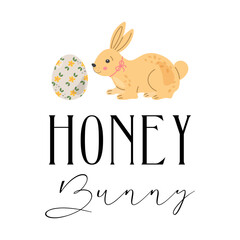 Easter illustration with cute vector chicken symbol. Easter character graphic.