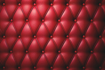 Red Leather Upholstery Background, generative ai	